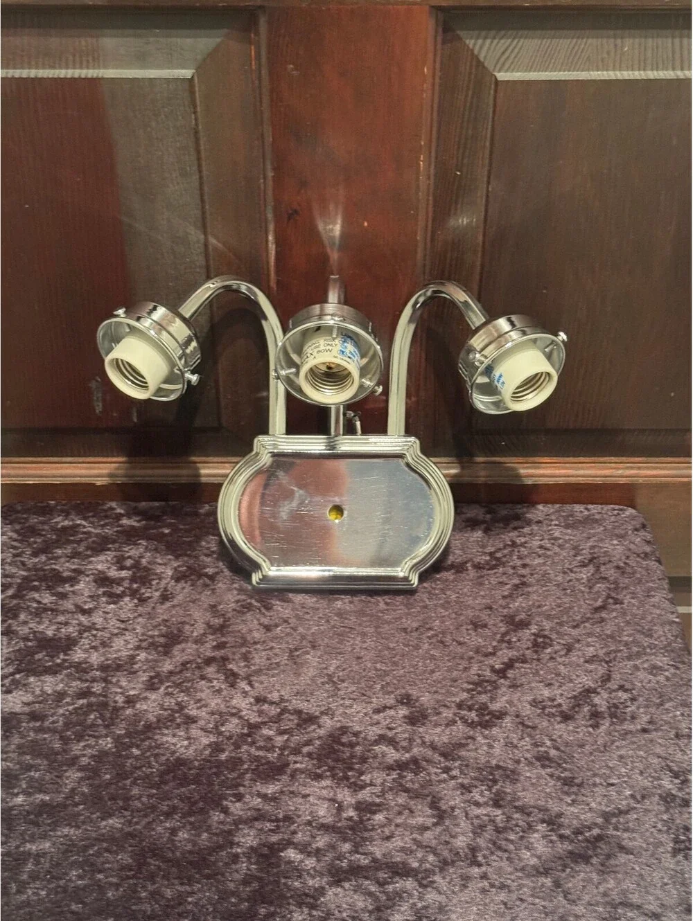 Vintage Style 3-Head Chrome Wall Mount Light Fixture